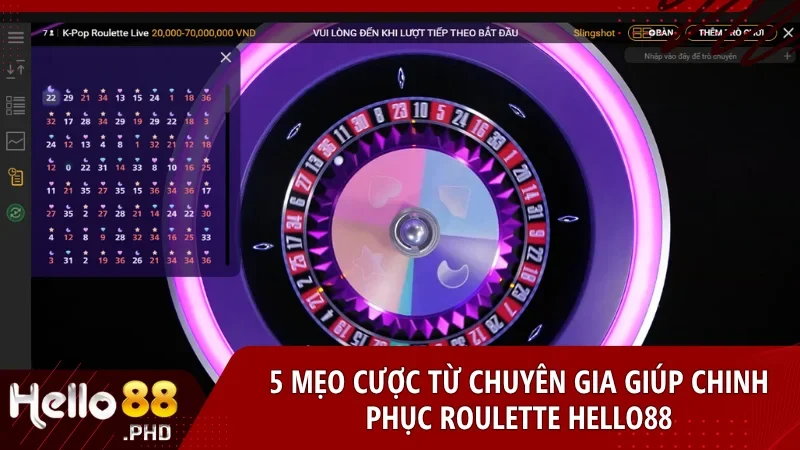 Chiến thuật chơi Roulette hiệu quả tại Hello88.