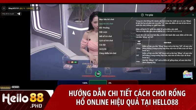 Người mới có thể dễ dàng làm quen với rồng hổ online qua hướng dẫn từng bước tại Hello88