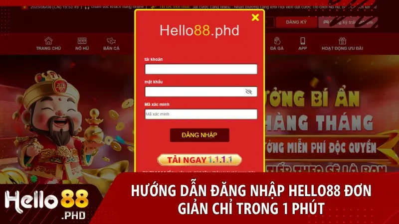 Chỉ một phút để hoàn tất đăng nhập hello88 và bắt đầu khám phá thế giới giải trí hấp dẫn