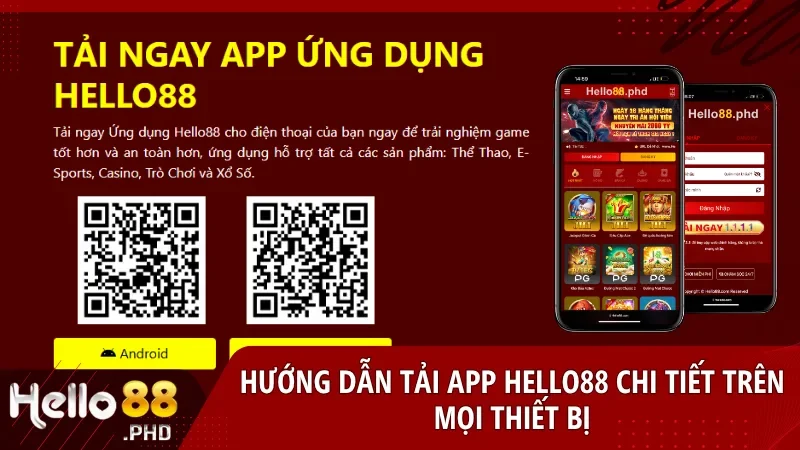 Trang tải app được thiết kế riêng cho từng nền tảng giúp người chơi thao tác nhanh và chính xác.