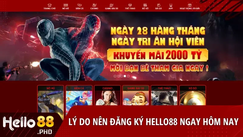 Đăng ký Hello88 ngay để mở ra trải nghiệm giải trí đỉnh cao với nhiều lợi ích vượt trội