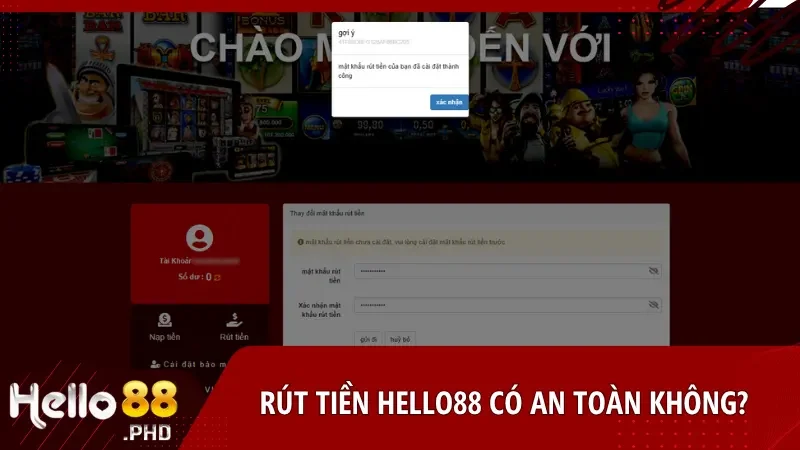 Bạn cần cài đặt mật khẩu rút tiền trước khi thực hiện giao dịch